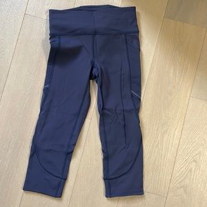 Lululemon running leggings. Size 4. Inseam 18”.